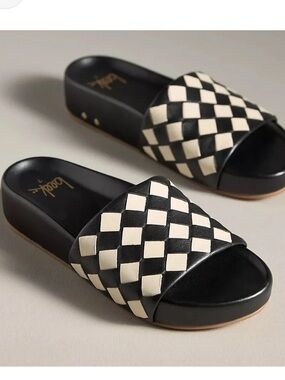 beek Albatross woven eggshell/black